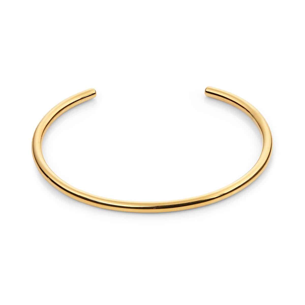 Nordic Muse Minimal Gold Cuff Bangle
