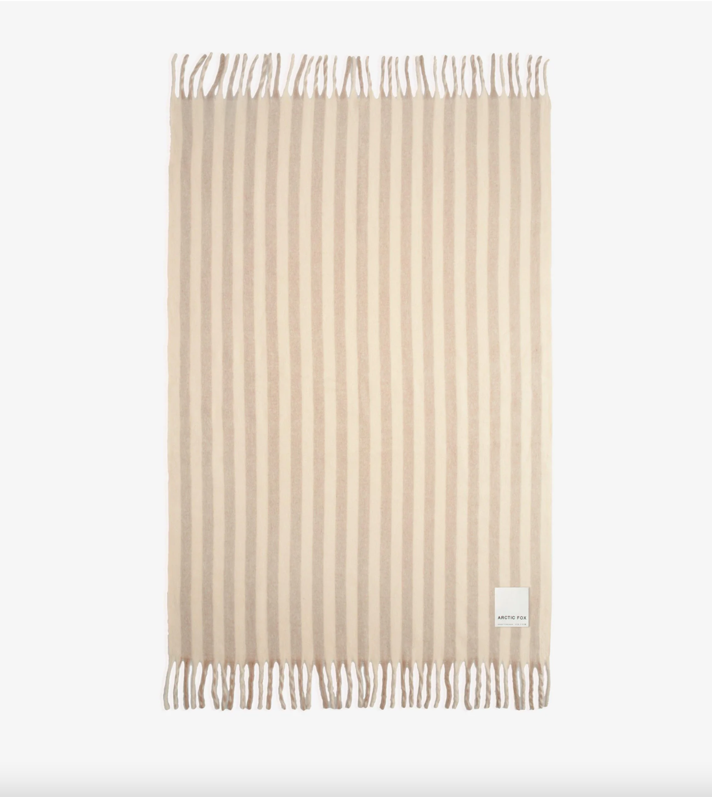 The Wool Stripe Throw - Arctic Fox