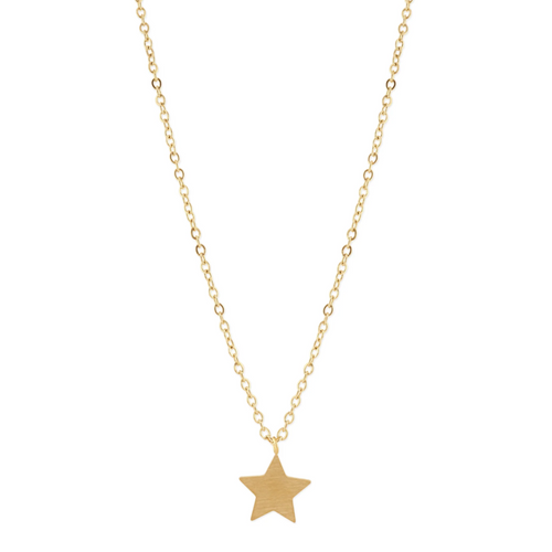 Coral & Mint Gold Star Necklace